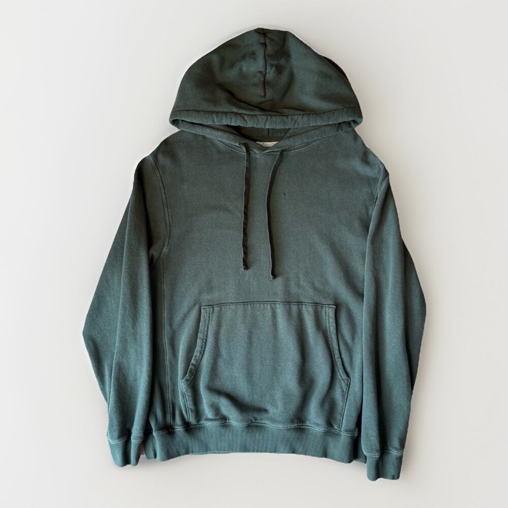 Jungmaven Hoodie Medium Green Fleece Pullover Hemp Cotton Blend Made in USA